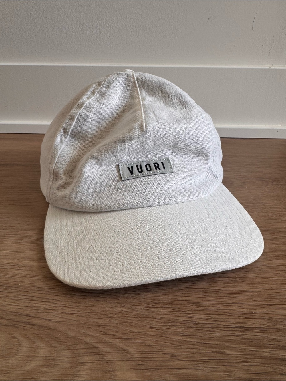 Vuori Signal Hemp Off-White Baseball Cap with Logo Patch